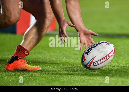 St Helens, Inghilterra - 13 luglio 2023 - Vista generale. Betfred Super League, St. Helens vs Catalan Dragons al Totally Wicked Stadium, St. Helens, Regno Unito Foto Stock