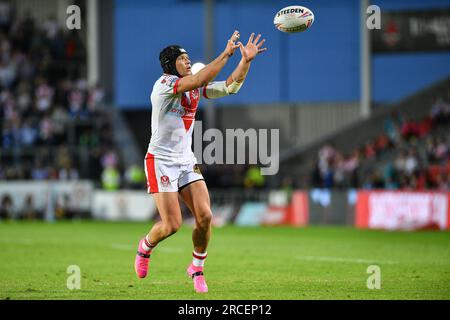 St Helens, Inghilterra - 13 luglio 2023 - Jonny Lomax di St Helens in azione. Betfred Super League, St. Helens vs Catalan Dragons al Totally Wicked Stadium, St. Helens, Regno Unito Foto Stock