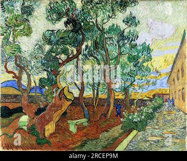 Il giardino di St. Paul's Hospital a St. Remy 1889; Saint-rémy-de-provence, Francia di Vincent van Gogh Foto Stock