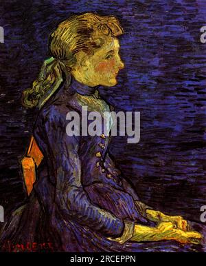 Ritratto di Adeline Ravoux 1890; Auvers-sur-oise, Francia di Vincent van Gogh Foto Stock