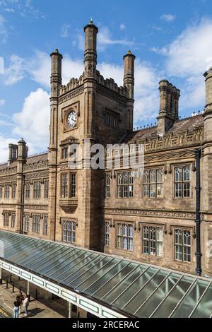 Stazione ferroviaria di Shrewsbury, costruita nel 1848, e un edificio classificato di grado 2, Shrewsbury, Shropshire, Regno Unito Foto Stock