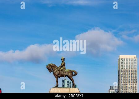 Foto del paesaggio urbano scattata a Liverpool Foto Stock