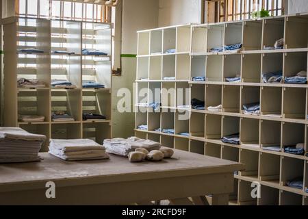 All'interno di Alcatraz a San Francisco, California Foto Stock