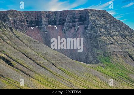 Diffusore vulcanico, IIsafjordur, Islanda, Foto Stock