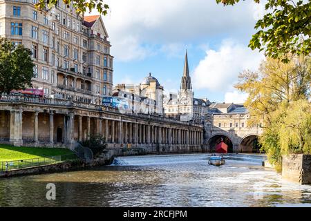 Una foto dell'architettura unica di Bath Foto Stock