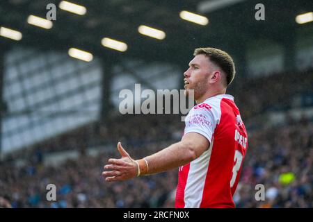 Leeds, Regno Unito. 14 luglio 2023. Betfred Super League Round 19: Leeds Rhinos contro Hull KR. Tom Opacic, Hull KR. Credit Paul Whitehurst/Alamy Live News Foto Stock