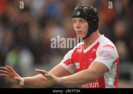 Leeds, Regno Unito. 14 luglio 2023. Headingley Stadium, Leeds, West Yorkshire, 14 luglio 2023 Betfred Super League Leeds Rhinos contro Hull KR Credit: Touchlinepics/Alamy Live News Foto Stock