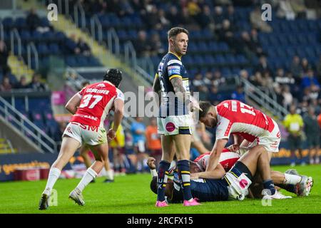 Leeds, Regno Unito. 14 luglio 2023. Betfred Super League Round 19: Leeds Rhinos contro Hull KR. Richie Myler, Leeds Rhinos. Credit Paul Whitehurst/Alamy Live News Foto Stock