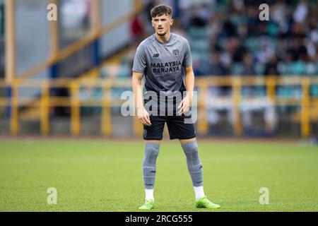 Barry, Regno Unito. 14 luglio 2023. Barry Town United contro Cardiff City u21 in amichevole pre-stagionale al Jenner Park il 14 luglio 2023. Crediti: Lewis Mitchell/Alamy Live News Foto Stock