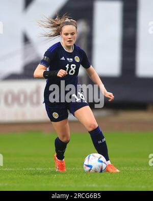 14 luglio 2023; Dens Park, Dundee, Scozia: International Football Womens Friendly, Scozia contro Irlanda del Nord; Emma Watson di Scozia Foto Stock