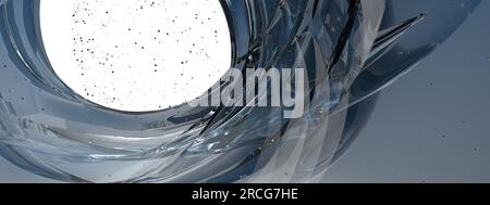 Fascia d'acqua avvolgente atmosfera estiva fredda immagine di rendering 3D astratta, elegante e moderna come l'immagine di rendering 3D ad alta risoluzione Foto Stock