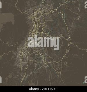 Mappa vettoriale di Quito, Ecuador Illustrazione Vettoriale