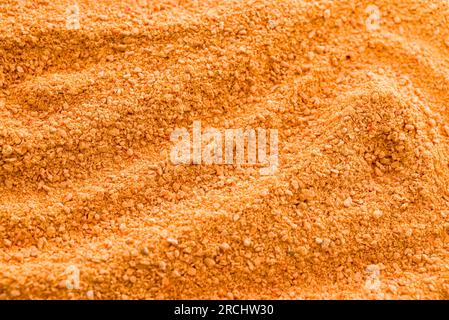 Tradizionale zuppa di Tarhana anatolica e balcanica fatta fermentando ed essiccando pepe rosso, cipolla e pomodoro Foto Stock