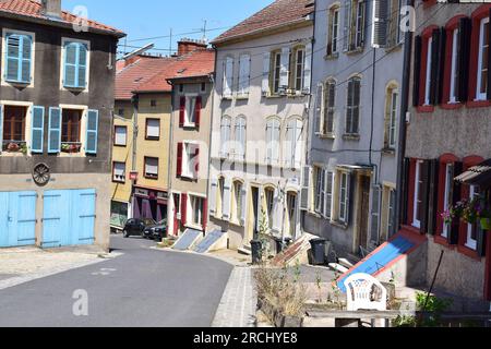 Old Town Street a Sierck les Bain, Francia Foto Stock