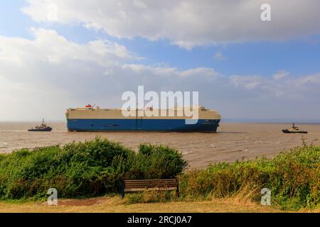 Roro Aquamarine Ace diretto ai Royal Portbury Docks Foto Stock