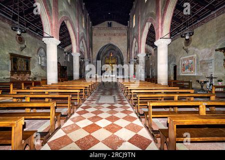 Italia Veneto Follina - Abbazia cistercense di Santa Maria - Basilica Foto Stock