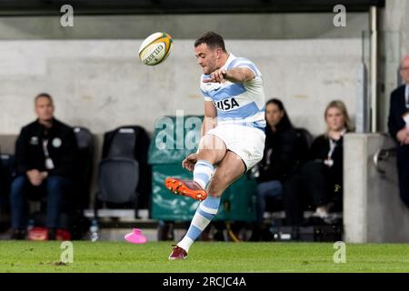 Sydney, Australia, 15 luglio 2023. L'argentino Emiliano Boffelli si converte durante la partita del Campionato di rugby tra Australia e Argentina al CommBank Stadium il 15 luglio 2023 a Sydney. Crediti: Pete Dovgan/Speed Media/Alamy Live News Foto Stock