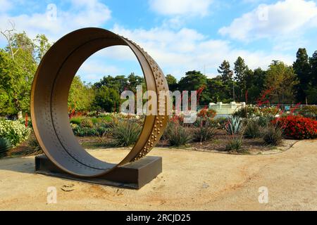 Los Angeles, California: William Mulholland Memorial situato a Riverside Dr e Los Feliz Blvd, Los Angeles Foto Stock