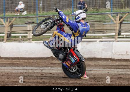 Jacob Hook - pilota dell'Edinburgh Monarchs Academy speedway. Ritratto. Foto Stock