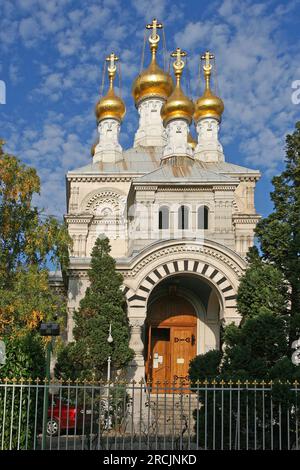 Chiesa Russa Ortodossa, Ginevra, Svizzera Foto Stock