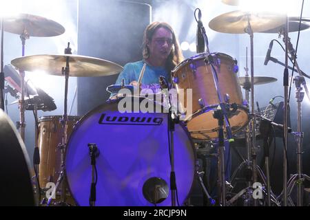 Ancona, Italia. 14 luglio 2023. Luca Ferrari (Verdena) credito: Agenzia fotografica indipendente/Alamy Live News Foto Stock