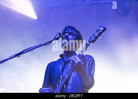 Ancona, Italia. 14 luglio 2023. Alberto Ferrari (Verdena) credito: Agenzia fotografica indipendente/Alamy Live News Foto Stock