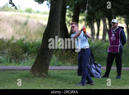 Ronan Keating nel secondo giorno dell'Aramco Team Series 2023 al Centurion Club, Hertfordshire. Data foto: Sabato 15 luglio 2023. Foto Stock