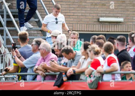 Barendrecht, Paesi Bassi. 15 luglio 2023. Barendrecht - Jan Boskamp durante l'amichevole tra Feyenoord e Royale Union Saint-Gilloise allo Sportpark Smitshoek il 15 luglio 2023 a Barendrecht, Paesi Bassi. Credito: Immagini da Box a Box/Alamy Live News Foto Stock