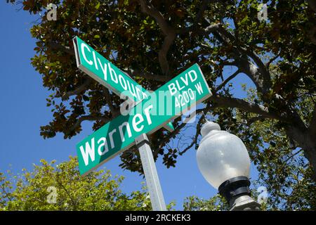 Burbank, California, USA 14 luglio 2023 attrice Marilyn Monroe ex casa al 4215 Warner Blvd il 14 luglio 2023 a Burbank, California, USA. Foto di Barry King/Alamy Stock Photo Foto Stock