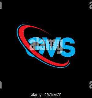 Logo GVS. Lettera GVS. Logo GVS Letter. Logo GVS con logo circolare e monogramma maiuscolo. Tipografia GVS per la tecnologia, le aziende Illustrazione Vettoriale