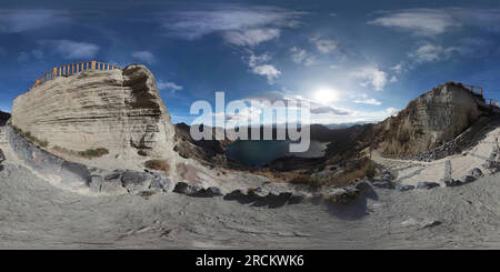 Visualizzazione panoramica a 360 gradi di Laguna del Quilotoa - Laguna di Quilotoa