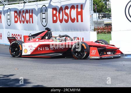 Roma, Lazio. 15 luglio 2023. Sacha Fenestraz team Nissan durante l'e-Prix di Roma gara 1. Roma, 15 luglio 2023 Fotografo01 Credit: Independent Photo Agency/Alamy Live News Foto Stock