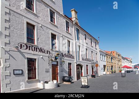 Il Drunken Admiral Pub e ristorante nell'area del Porto Salamanca Hobart Tasmania Foto Stock