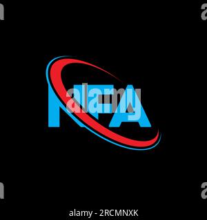 Logo NFA. Lettera NFA. Logo NFA Letter. Iniziali logo NFA associato a un cerchio e un monogramma maiuscolo. Tipografia NFA per tecnologia, attività commerciali Illustrazione Vettoriale