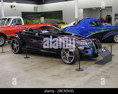 Manhattan, Kansas - 14 luglio 2023: Midwest Dream Car Collection - Custom, Classic, Muscle, Super Cars Foto Stock