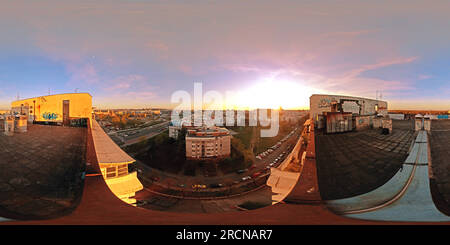Visualizzazione panoramica a 360 gradi di Blocco 30 - Vista verso Belgrado Arena - nuova Belgrado