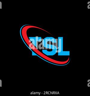 Logo TSL. Lettera TSL. Logo TSL Letter. Logo TSL con logo circolare e monogramma maiuscolo. Tipografia TSL per tecnologia, attività commerciali Illustrazione Vettoriale