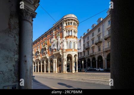 Via Pietro Micca, Torino, Piemonte, Italia Foto Stock