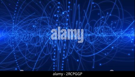 Tracce di particelle cariche in un campo magnetico. Foto Stock