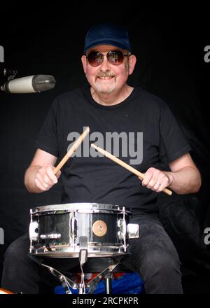 Derbyshire, Regno Unito. 16 luglio 2023 - Belper Food Festival, Derbyshire. Copyright: Mark Dunn/Alamy Live News (intrattenimento) credito: Mark Dunn Photography/Alamy Live News Foto Stock