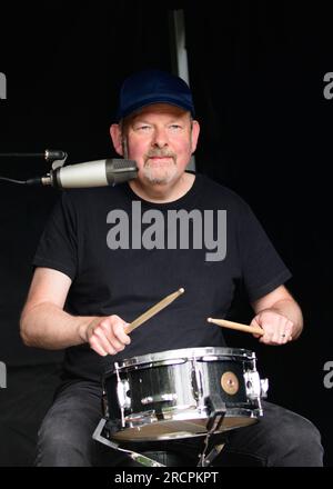 Derbyshire, Regno Unito. 16 luglio 2023 - Belper Food Festival, Derbyshire. Musica dal vivo. Copyright delle immagini: Mark Dunn/Alamy Live News (intrattenimento) credito: Mark Dunn Photography/Alamy Live News Foto Stock