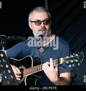 Derbyshire, Regno Unito. 16 luglio 2023 - Belper Food Festival, Derbyshire. Copyright: Mark Dunn/Alamy Live News (intrattenimento) credito: Mark Dunn Photography/Alamy Live News Foto Stock