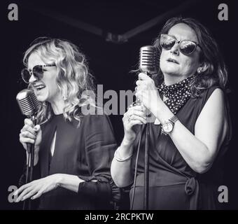 Derbyshire, Regno Unito. 16 luglio 2023 - Belper Food Festival, Derbyshire. Copyright: Mark Dunn/Alamy Live News (intrattenimento) credito: Mark Dunn Photography/Alamy Live News Foto Stock