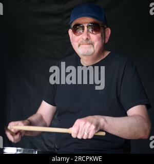 Derbyshire, Regno Unito. 16 luglio 2023 - Belper Food Festival, Derbyshire. Copyright: Mark Dunn/Alamy Live News (intrattenimento) credito: Mark Dunn Photography/Alamy Live News Foto Stock