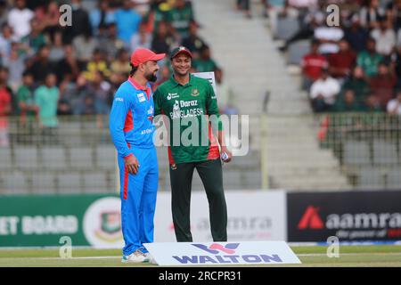 Bangladesh-Afghanistan seconda e ultima partita T20I al Sylhet International Cricket Stadium (SICS) di Lakkatura, Sylhet, Bangladesh. Foto Stock