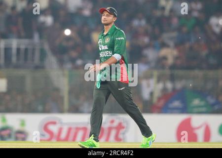 Bangladesh-Afghanistan seconda e ultima partita T20I al Sylhet International Cricket Stadium (SICS) di Lakkatura, Sylhet, Bangladesh. Foto Stock