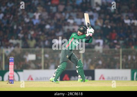 Bangladesh-Afghanistan seconda e ultima partita T20I al Sylhet International Cricket Stadium (SICS) di Lakkatura, Sylhet, Bangladesh. Foto Stock