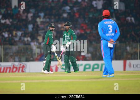 Bangladesh-Afghanistan seconda e ultima partita T20I al Sylhet International Cricket Stadium (SICS) di Lakkatura, Sylhet, Bangladesh. Foto Stock