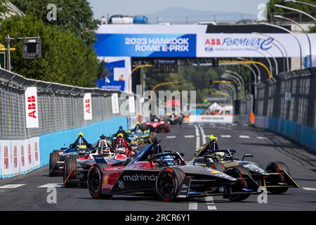 Roma, Italia. 16 luglio 2023. 11 DI GRASSI Lucas (bra), Mahindra Racing, Spark-Mahindra, Mahindra M9-Electro, azione durante l'ePrix di Roma Hankook 2023, 10° incontro del Campionato Mondiale ABB FIA di Formula e 2022-23, sul circuito cittadino dell'EUR dal 14 al 16 luglio 2023 a Roma, Italia - foto Julien Delfosse/DPPI Credit: DPPI Media/Alamy Live News Foto Stock
