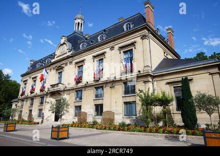 Il municipio di Saint Ouen. Si trova nella periferia nord di Parigi, a 6.6 km dal centro di Parigi. Foto Stock